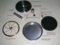 Einzelteile Stirling Ringbom mit Magnetsteuerung